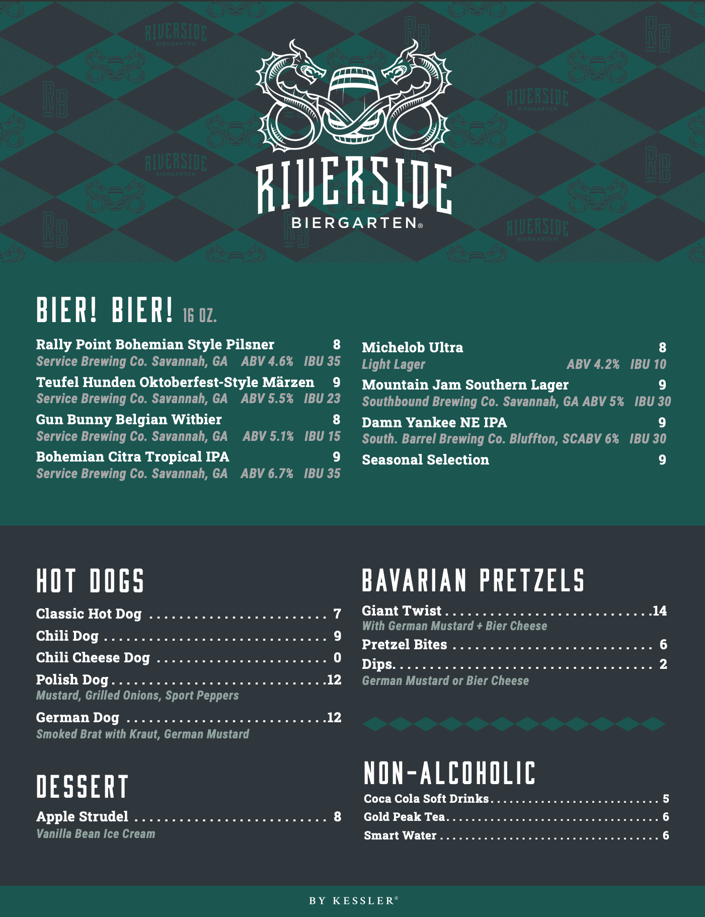 Riverside Biergarten Menu at Plant Riverside District Savannah